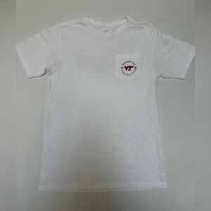 Southern Tide White Virginia Tech Pocket Tee, Size XS